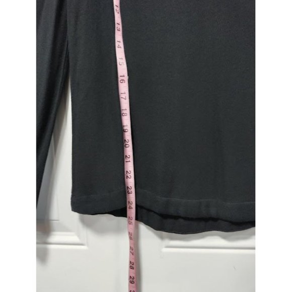 Anthropologie Cloth & Stone Womens Round Neck Bell Sleeve Blouse Black XS-M - Picture 7 of 10